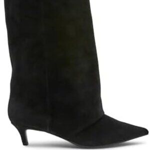 Green Suede Knee High Boots